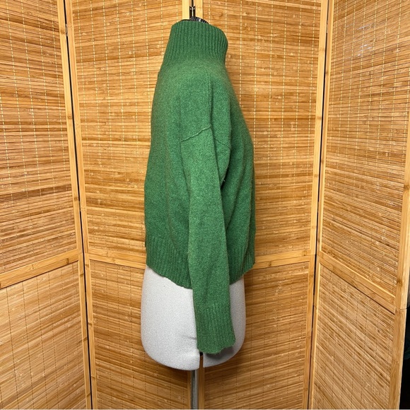 Free People Forest Green Cashmere Turtleneck Sweater - Picture 4 of 12